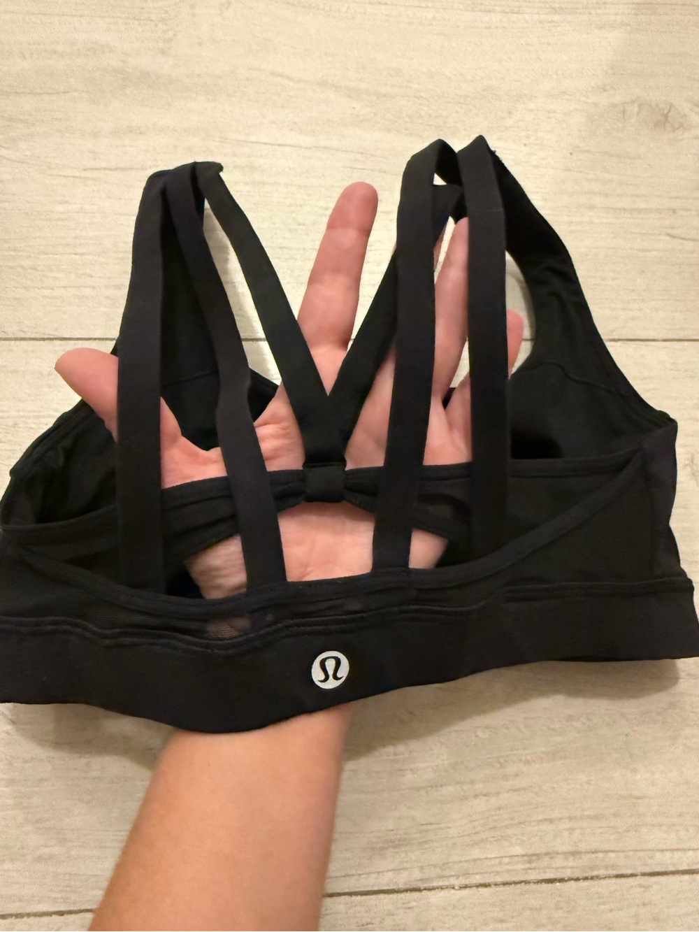 lululemon athletica Black Strappy Back Sports Bra